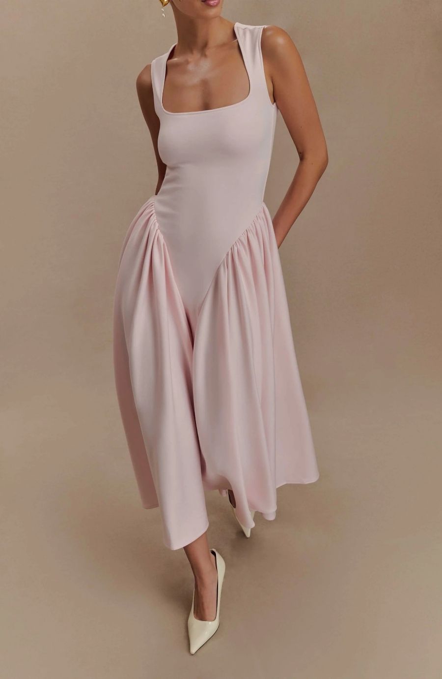 Sharon Scuba Jersey Midi Dress