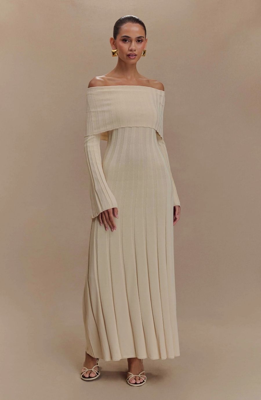 Alonza Long Sleeve Knit Midi Dress