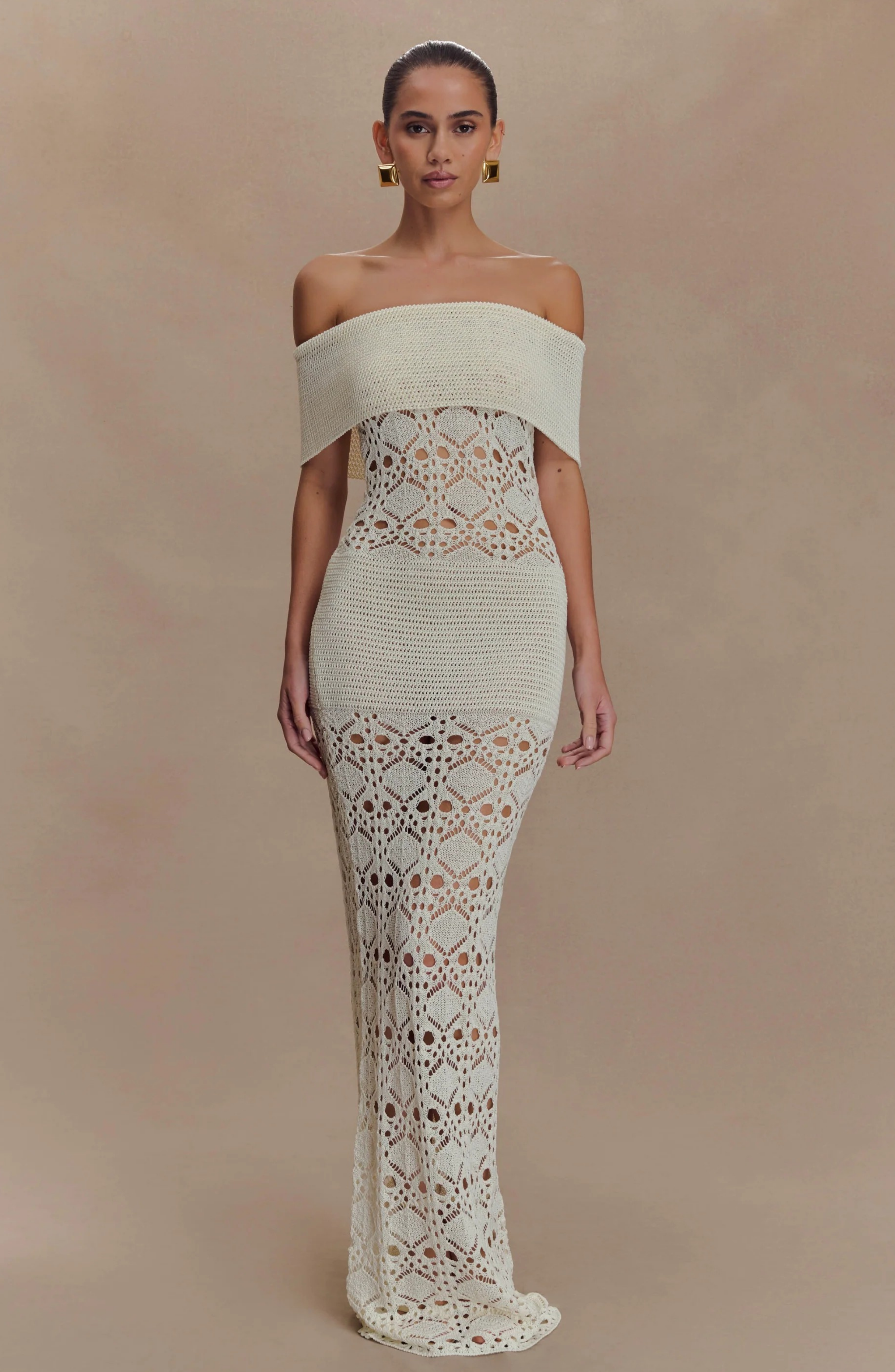 Mykonos Ivory Gown Maxi Dress