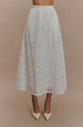 Arla Broderie Midi Skirt