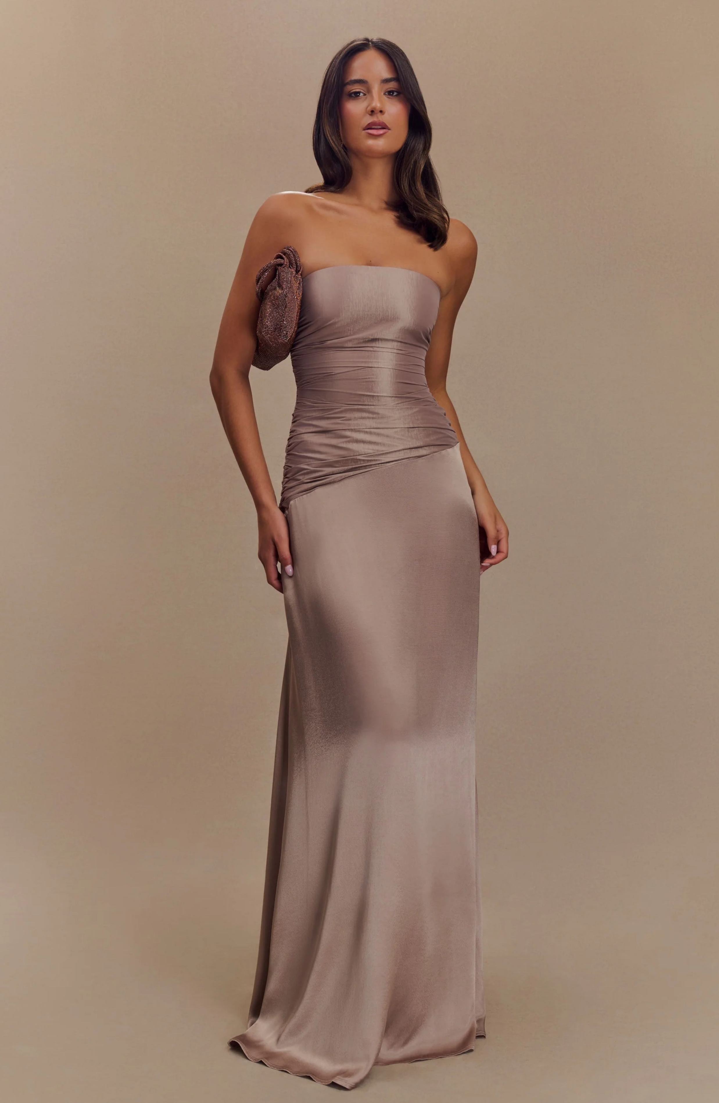Monaco Nude Gown Maxi Dress