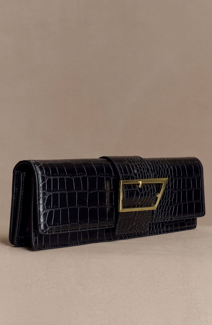 Jessica Faux Leather Crocodile Clutch