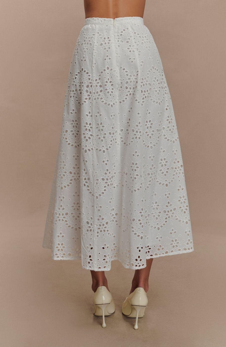 Arla Broderie Midi Skirt