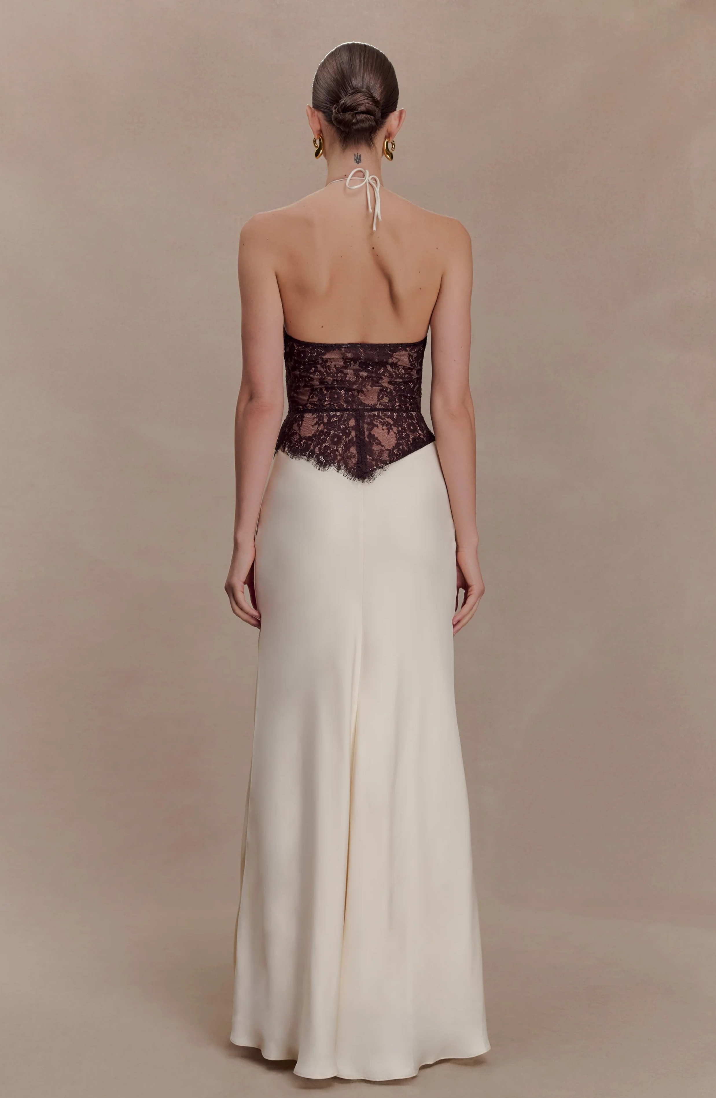 Milan Lace Ivory Maxi Dress