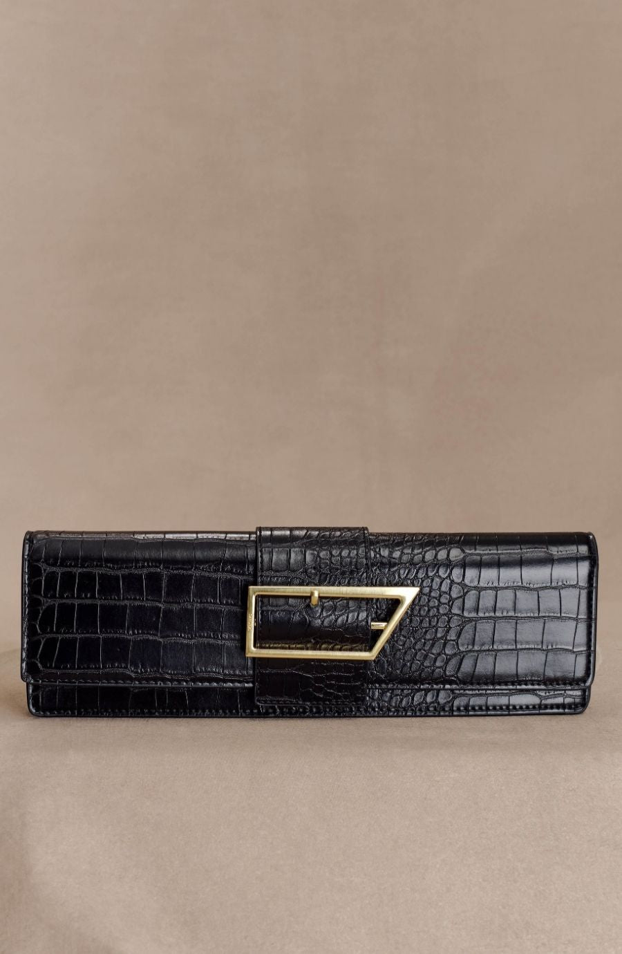 Jessica Faux Leather Crocodile Clutch