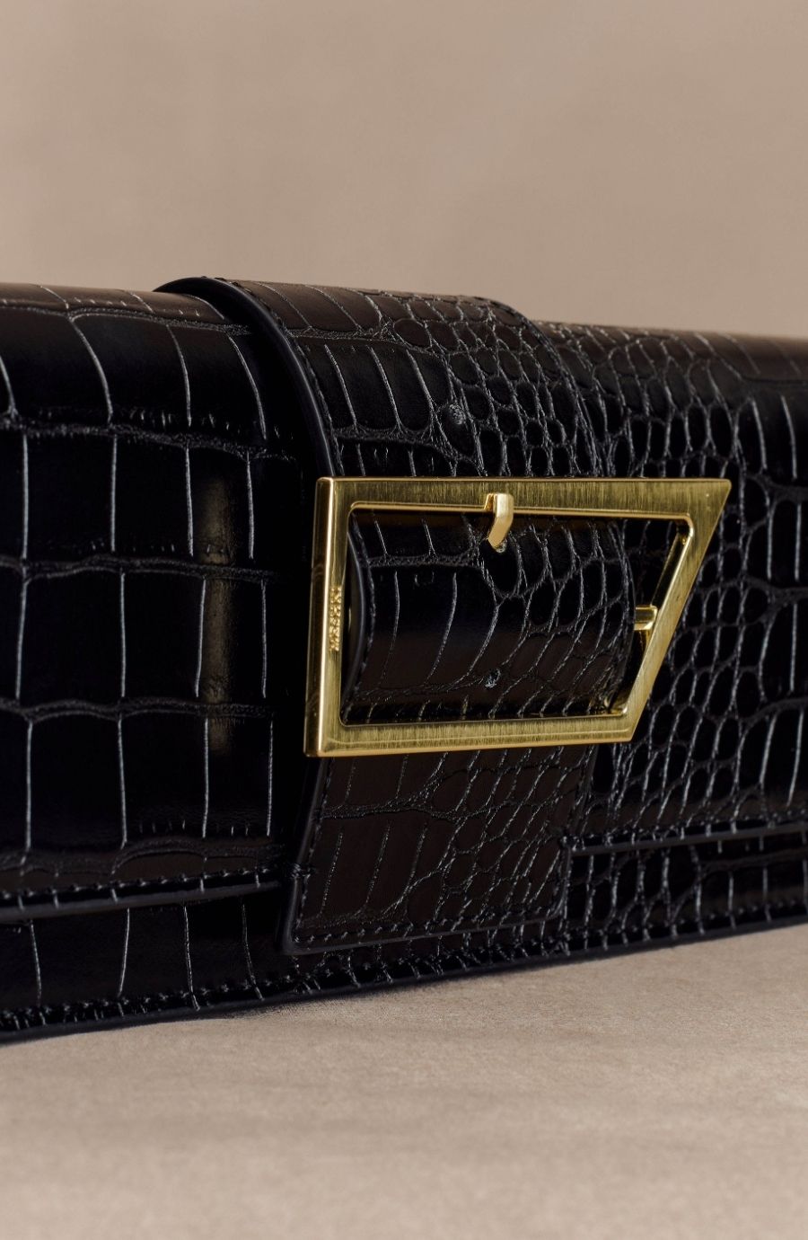 Jessica Faux Leather Crocodile Clutch