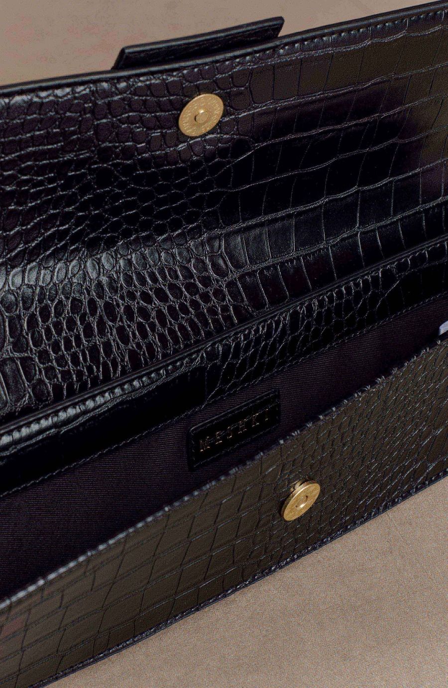 Jessica Faux Leather Crocodile Clutch