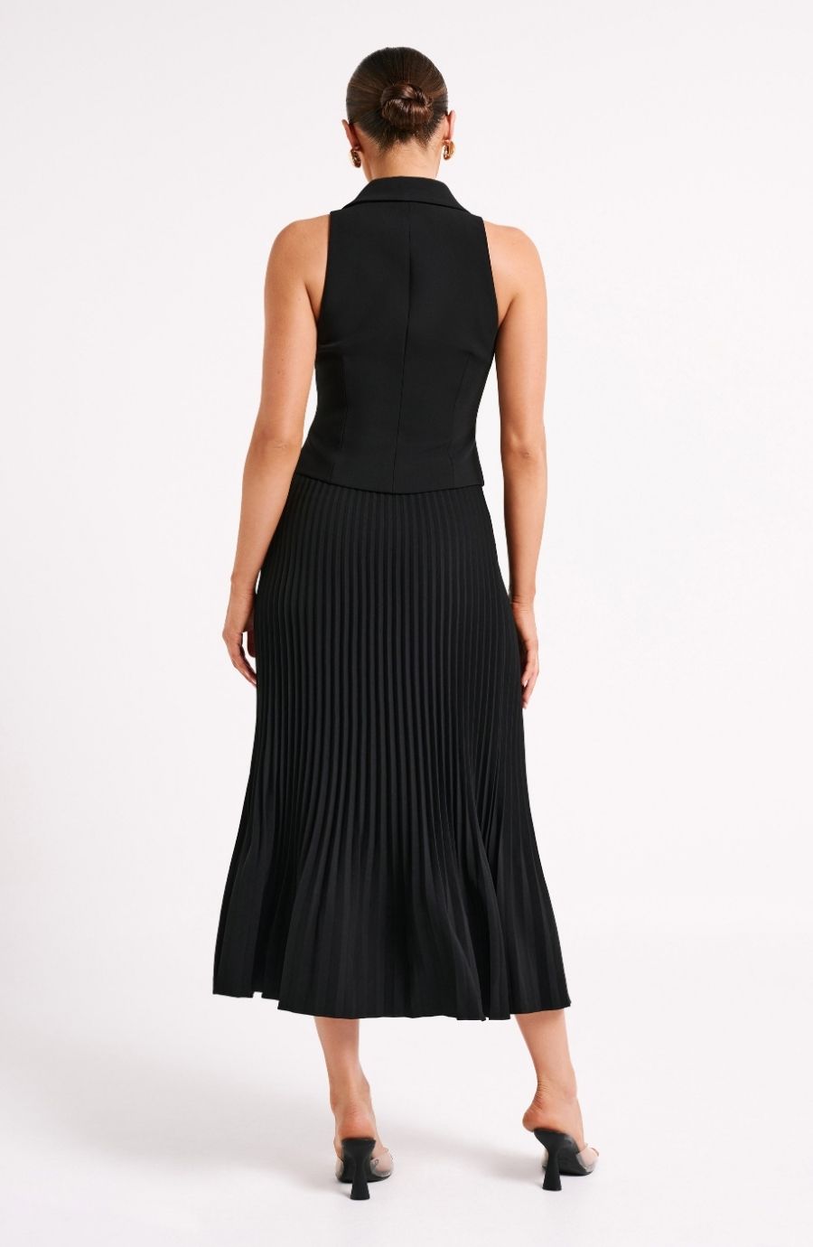 Twyla Pleated Suiting Maxi Skirt