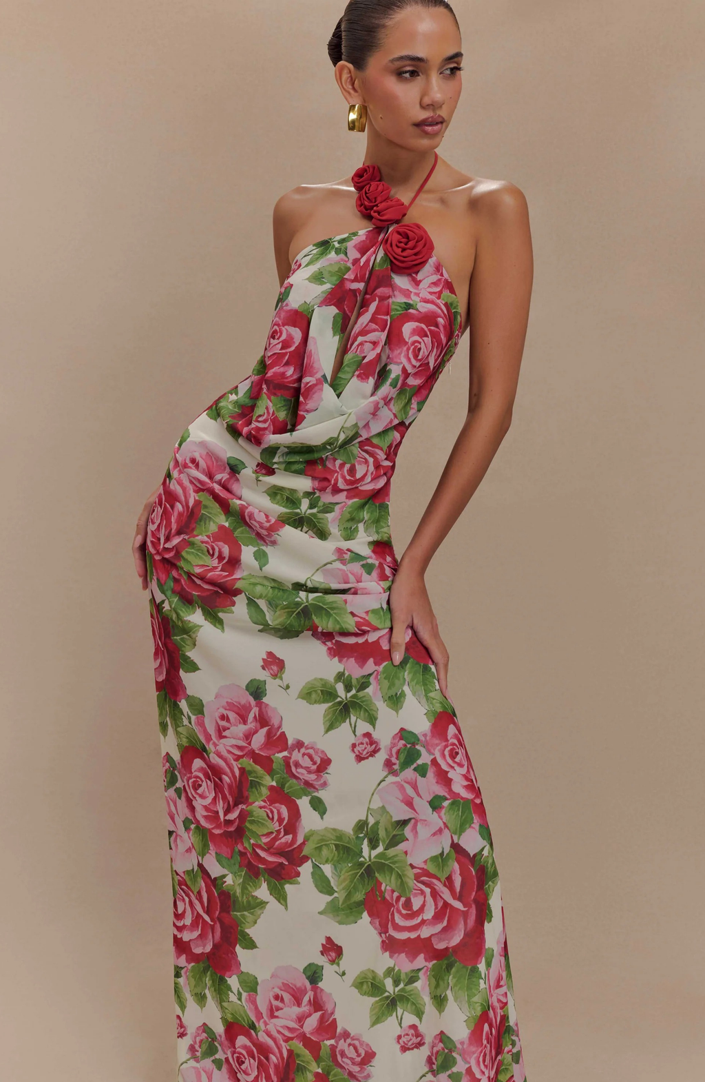 Paris Rose Gown Maxi Dress
